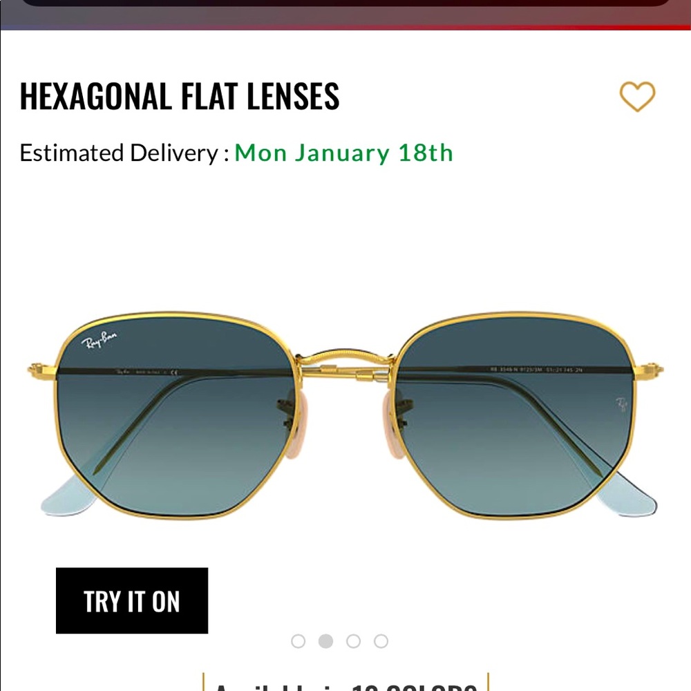 NEW Hexagonal Ray Bans in Gradient Blue